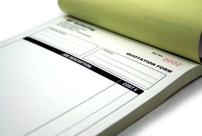 Custom carbonless business forms at Mail Box & Pack, Hendersonville, NC